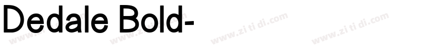 Dedale Bold字体转换